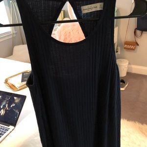 Navy ribbed tank top dress!!